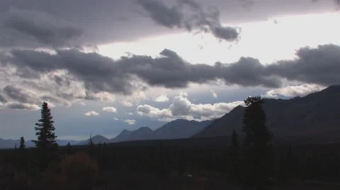 Clouds over Alaska landscape Video stock 33300375