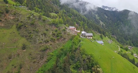 Clouds over Alps Aerial View Видео 90312079
