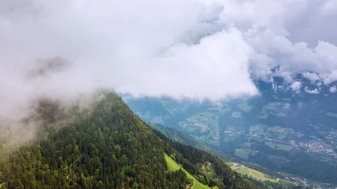 Clouds over Alps Drone Lapse Stock Footage 90131969