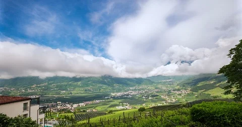 Clouds over Alps Time Lapse Stock Footage 90255856