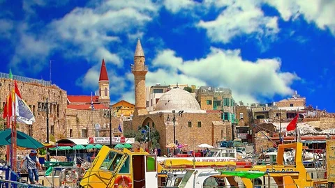 Clouds over Ancien Akr Stock Footage 78240424