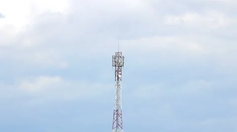 Clouds over antena time lapse Stock Footage 40210937