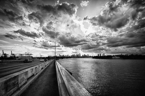 Clouds over the atlantic ocean Foto stock
