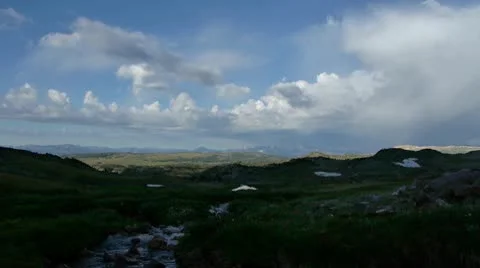 Clouds Over Beartooth Highway Stock Footage 8988565