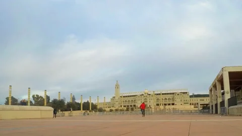 Clouds Over A Big Palce and its Territory Stock-Footage 96203686