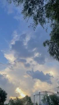 Clouds over the blue sky Stock Photos