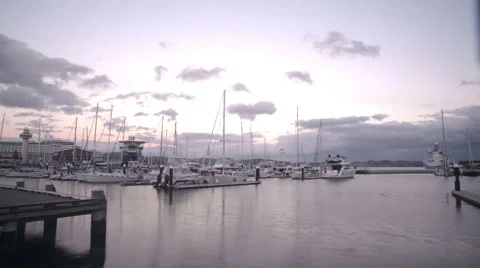 Clouds over boats in 4k Stock Footage 47897002