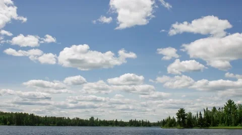 Clouds Over the Boundary Waters Stock Footage 48619207