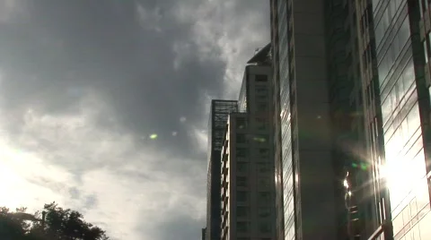 Clouds over Building 4 Stock Footage 265714