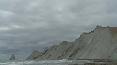 Clouds over cape kidnappers time lapse Stock Footage 22326560