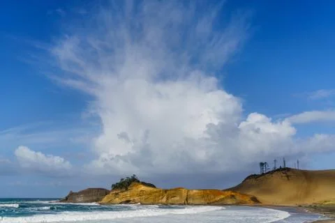 Clouds over Cape Kiwanda Stock Photos
