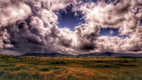 Clouds over Carrizo Plain Stock-Fotos