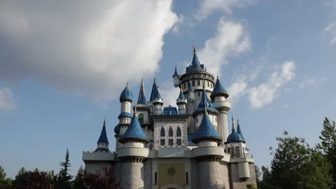 Clouds over the castle (time lapse) Stock Footage