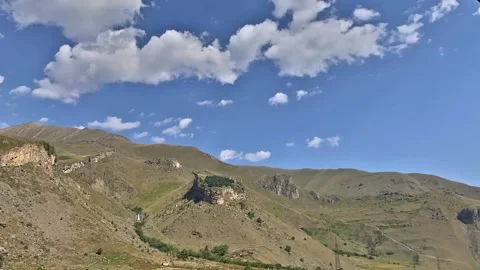 Clouds over the Caucasus mountains, time lapse Stock Footage 151010249