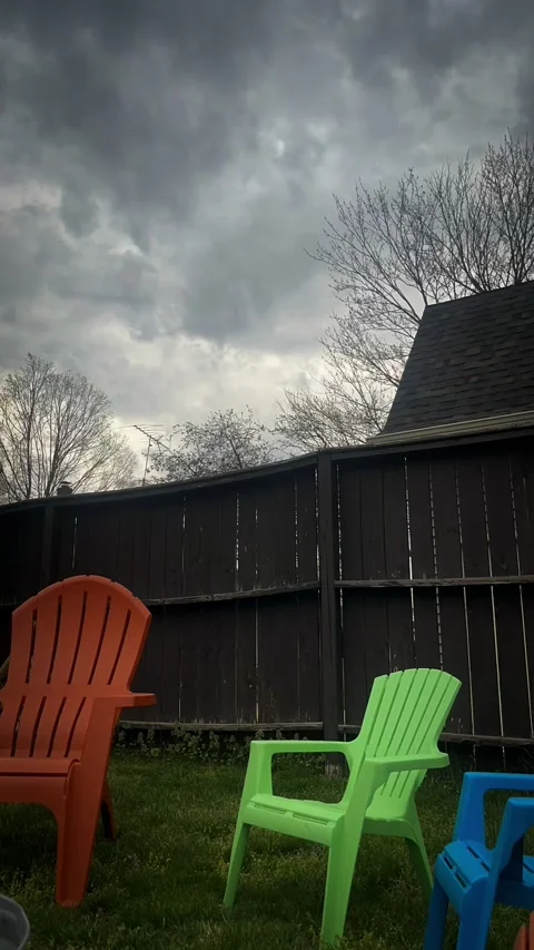 Clouds over chairs Stock Footage 279520987
