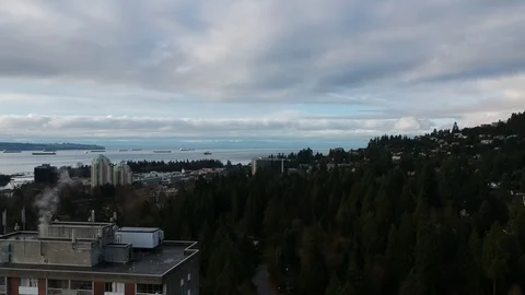 Clouds over the city and trees Stock Footage 93462109