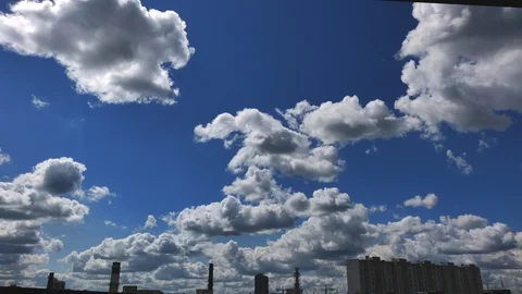Clouds over the city. Stock Footage 93506147