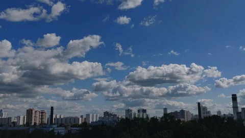 Clouds over the city. Stock Footage 93506737
