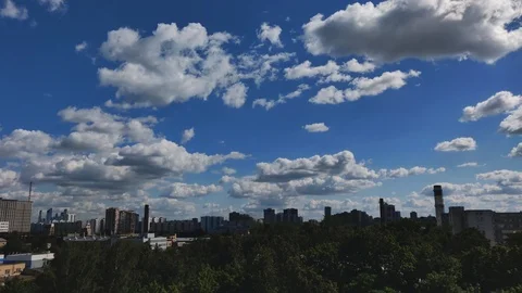 Clouds over the city. Stock Footage 93507746