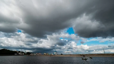  Clouds over the city Stock-Footage 97578904