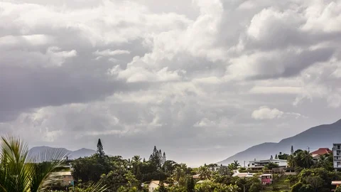 Clouds over the city Stock Footage 117068986
