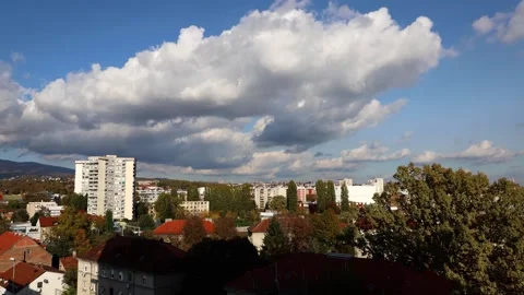 Clouds over the city Stock Footage 142136954