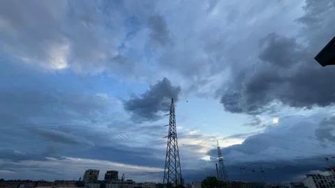 Clouds over a city Stock Footage 274720939