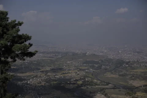 Clouds over the city in the Nepal, Time Lapse Video stock 51482320