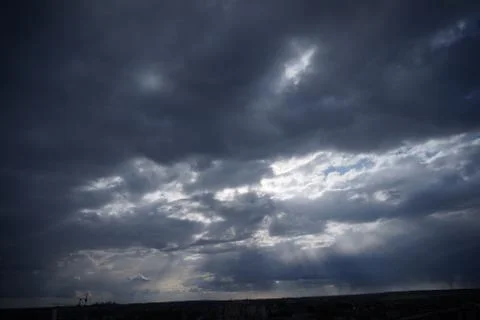 Clouds over the city 스톡 사진