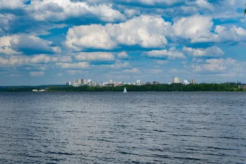 Clouds over the city Stock Photos