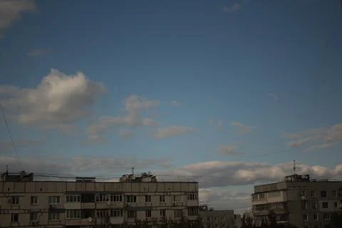 Clouds over the city Foto stock