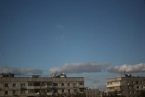 Clouds over the city Foto stock