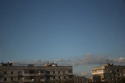 Clouds over the city Foto stock