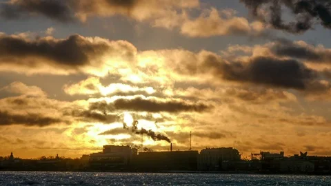 Clouds over the city. timelapse Stock Footage 70512165
