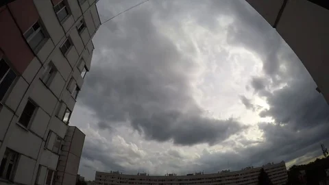 Clouds over the city timelapse Stock Footage