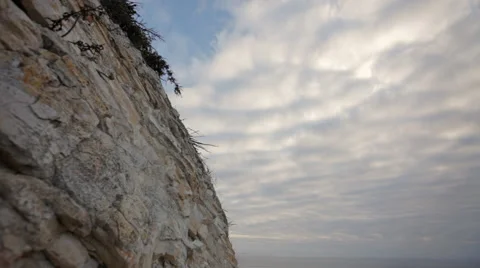 Clouds Over Cliff Timelapse Stock Footage 42403018