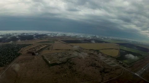 Clouds over the colorful fields Video stock 96027193