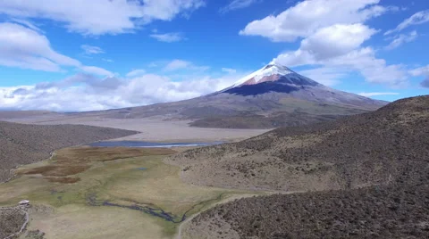 Clouds over Cotopaxi Volcano Stock Footage 66380673