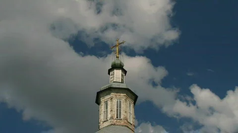Clouds Over the Crucifixion Stock Footage 736745