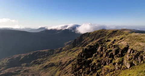 Clouds over Cumbrian mountains Video stock 237812593