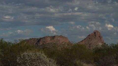 Clouds over Desert Mountains Timelapse in 4K Stock Footage 151807860