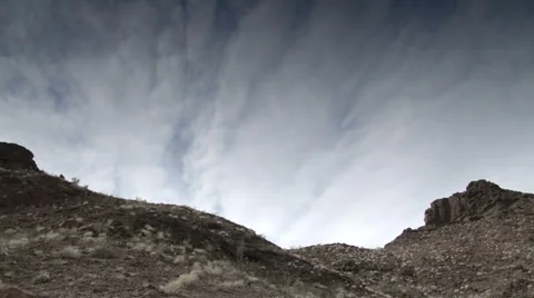 Clouds over Desert Timelapse Stock Footage 3109124