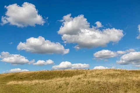 Clouds Over Dry Fields Stock Photos
