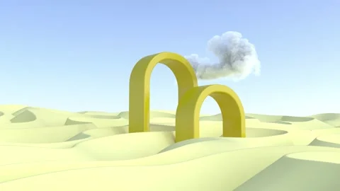 Clouds over the dunes of the desert intro able to loop seamless Stock Footage 244258024