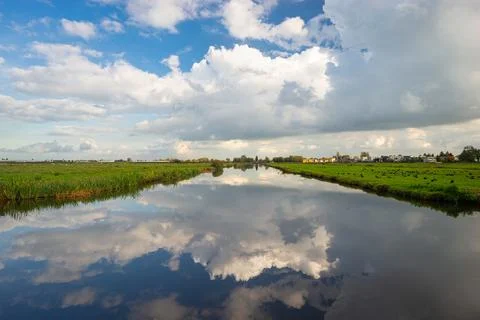 Clouds over the Dutch Landscape Stock Photos