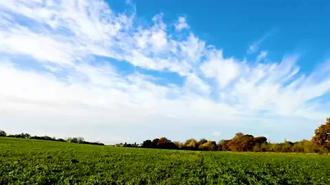 Clouds over a field 1 Stock Footage 222338454