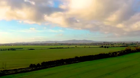 Clouds over a field 2 Stock Footage 222338458