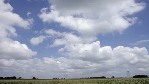 Clouds over field of corn Stock Footage 97227801
