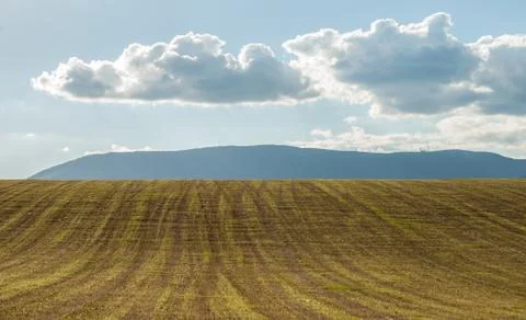 Clouds over the field Stock Photos