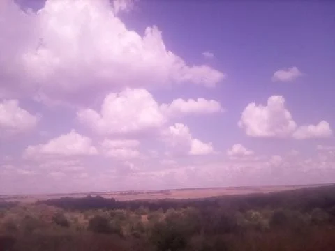Clouds over the field Foto stock